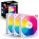 COOLER FAN ARGB 120MM BRANCAS KIT COM 3 UNIDADES E CONTROLADORA REVENGER - G-VR335K