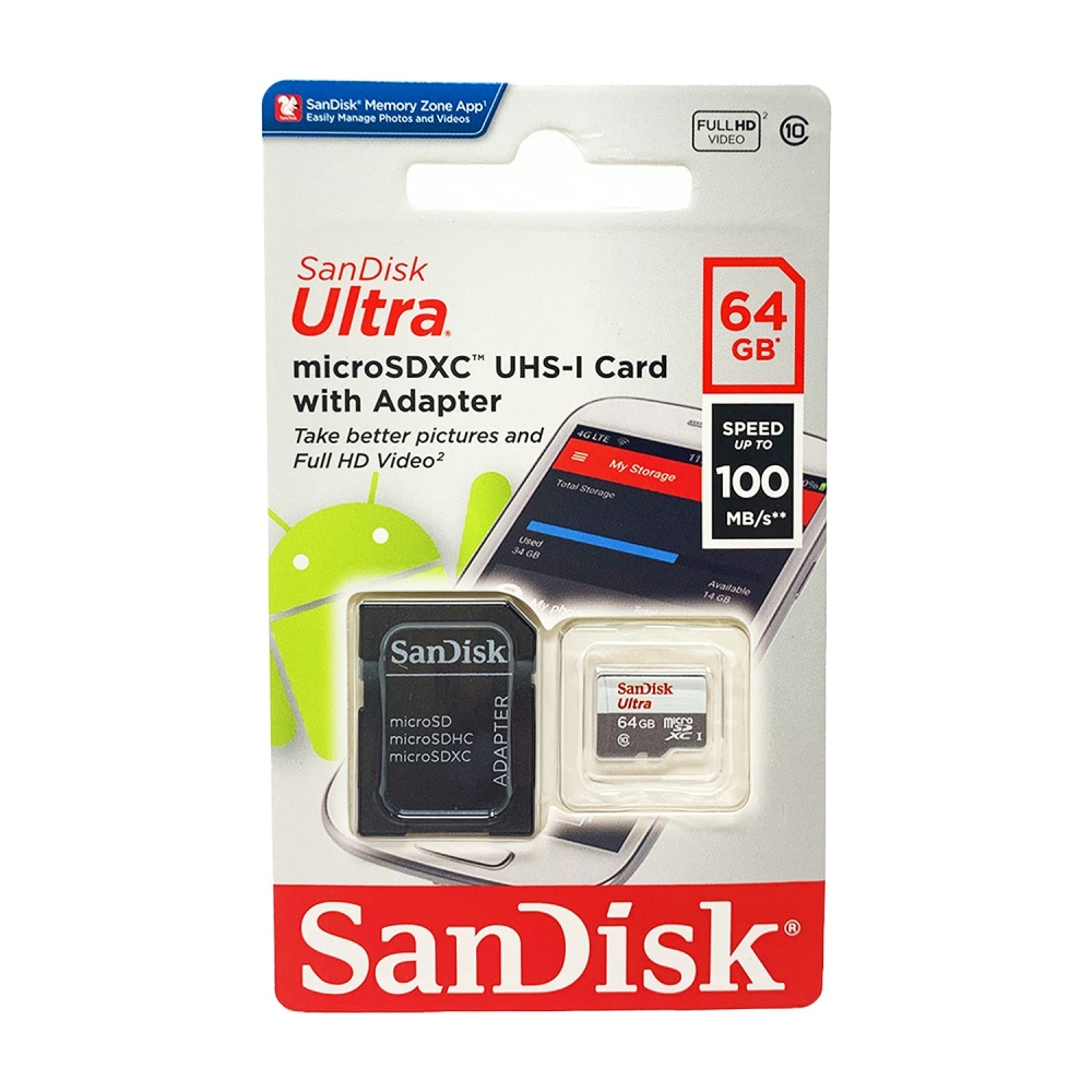MICRO SD SANDISK ULTRA CLASSE 10 64GB