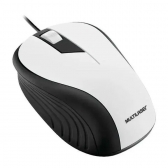 MOUSE MULTILASER USB EMBORRACHADO BRANCO E PRETO MO224