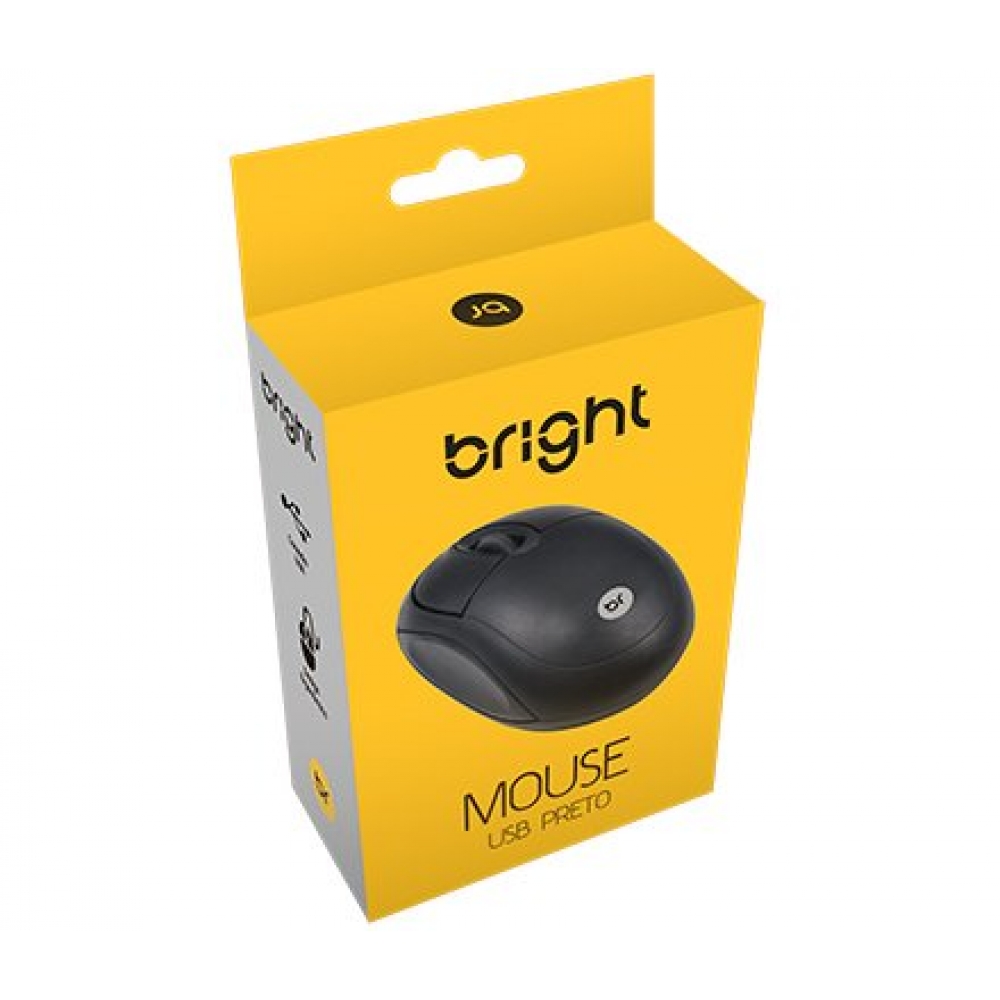 MOUSE BRIGHT USB PRETO